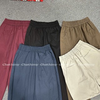 BIGSIZE 42-90kg, Quần baggy nữ Cạp Chun chất Kaki Nhật L1, Quần ống rộng thời trang Chathimy ( 3866 )