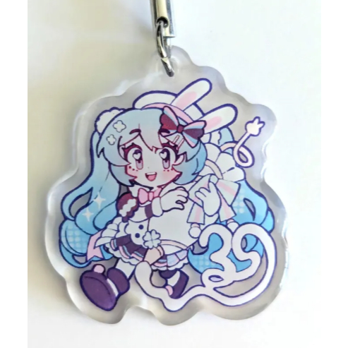 Móc khóa (Charm) Điện thoại Acrylic Hatsune Miku Vocaloid kiểu Chibi