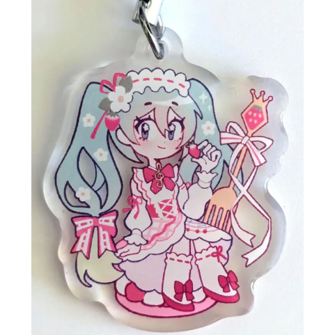 Móc khóa (Charm) Điện thoại Acrylic Hatsune Miku Vocaloid kiểu Chibi