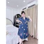 Đầm sơ mi phom dáng dài qua gối,lụa latin mềm nhẹ mát,hoạ tiết xinh