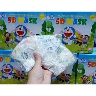 set 100 chiếc Khẩu trang 5d  Kids cho bé từ 2 tới 8  tuổi 5D Mask khánh ly