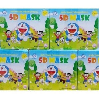 Combo 60 chiếc Khẩu trang y tế Kids cho bé từ 1 tới 5 tuổi 5D Mask hồng phát