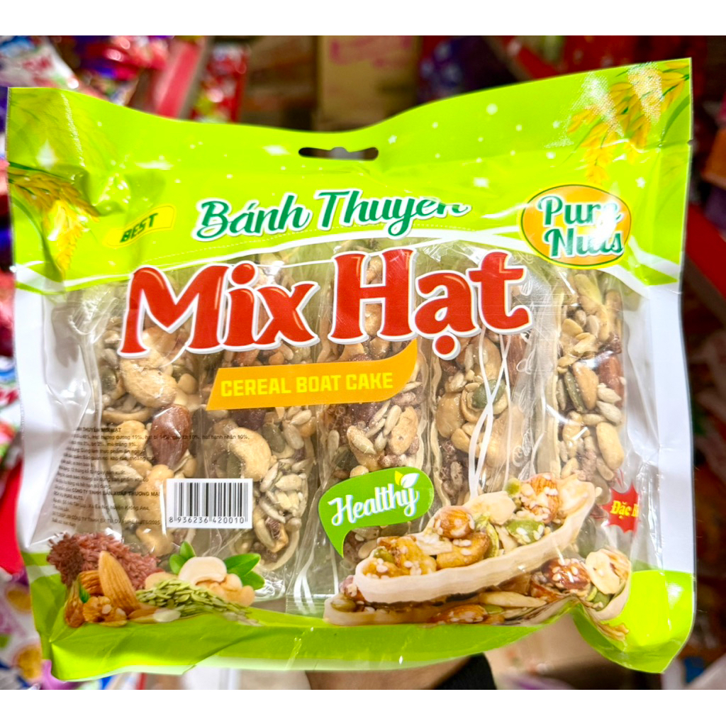Bánh thuyền mix hạt pure Nuts heatthy gói 200g | Shopee Việt Nam