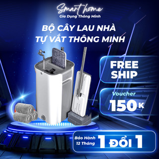 Bộ Cây Lau Nhà,Thùng Lau Nhà Tự Vắt Thông Minh, Chổi Lau Nhà Xoay 360 Độ, Lau Sàn Làm Sạch