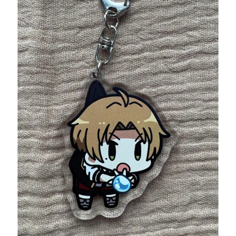 Móc khóa Acrylic Mushoku Tensei, Móc khóa hai mặt, Rudeus Greyrat, Roxy Migurdia, Móc khóa Mushoku Tensei