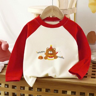 [Hàng mới về A01] Áo thun cho bé, áo cotton dài tay cho bé trai bé gái họa tiết ngộ ngĩnh, đáng yêu 6-27kg