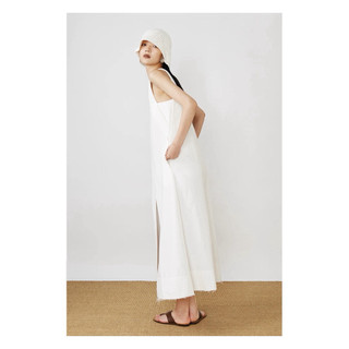 Sarah Dress /By Cor/ Đầm Linen cổ yếm xẻ trước