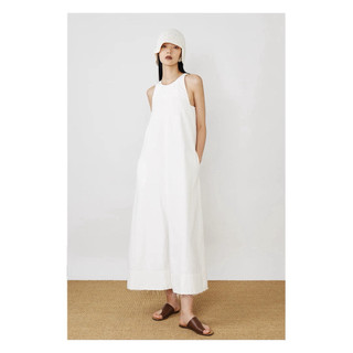 Sarah Dress /By Cor/ Đầm Linen cổ yếm xẻ trước