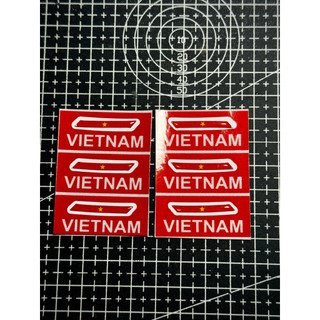Tem Sticker Nhựa Nổi Phản Quang Cờ Việt Nam Dán Tay Côn/Cùm Red Leo/Tay Côn Kohken/Cùm Tăng - Trái/Phải |SGDC - 1 Tem|