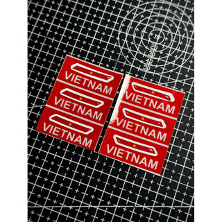 Tem Sticker Nhựa Nổi Phản Quang Cờ Việt Nam Dán Tay Côn/Cùm Red Leo/Tay Côn Kohken/Cùm Tăng - Trái/Phải |SGDC - 1 Tem|