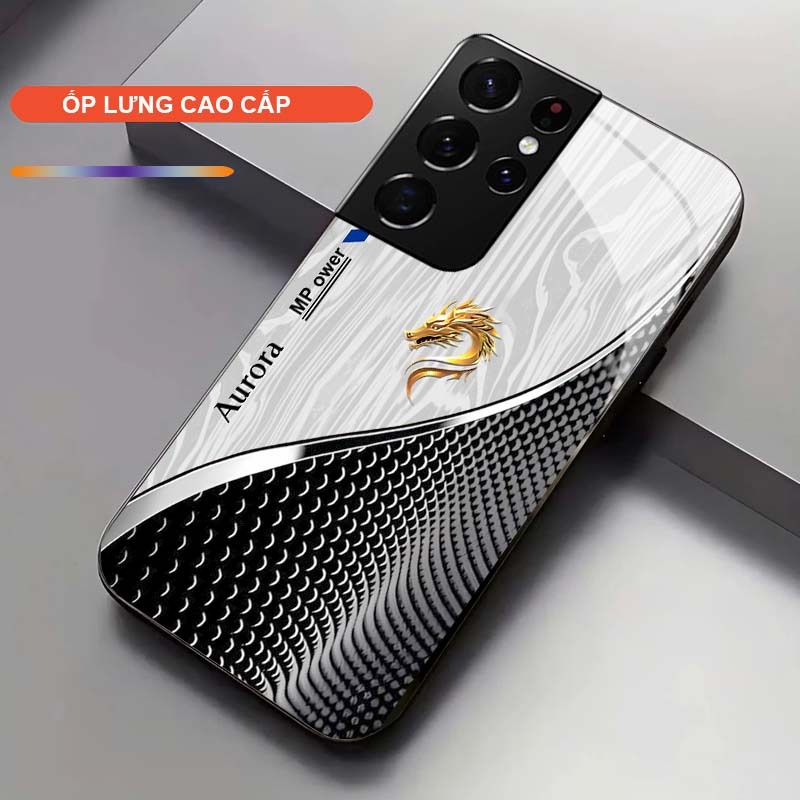 Ốp Lưng cho SAMSUNG S21 ULTRA Cấp – Thiết Kế Rồng Vàng May Mắn, Sang Trọng, Chống Trầy, Bền Đẹp