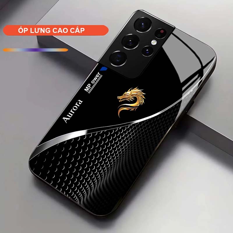 Ốp Lưng cho SAMSUNG S21 ULTRA Cấp – Thiết Kế Rồng Vàng May Mắn, Sang Trọng, Chống Trầy, Bền Đẹp