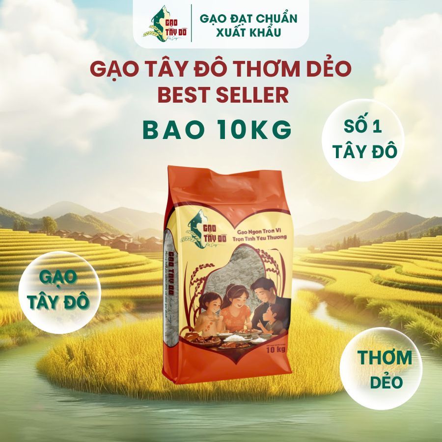 Gạo ST25 Tây Đô Kim Cương 2kg/5kg/10kg - Gạo Ngon Thơm Dẻo, Cơm Mềm, Ngọt Tự Nhiên [ST00]