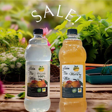 combo Giấm táo mèo mật ong+ Giấm táo mèo nguyên chất(chai 1 lít)