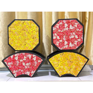 Khay Giỏ gỗ Gấm làm quà Tết
