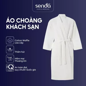Áo choàng tắm khách sạn Cotton Sen Đá Home Bedding dày dặn, thấm hút, áo tắm sang trọng cao cấp cho người lớn, trẻ em
