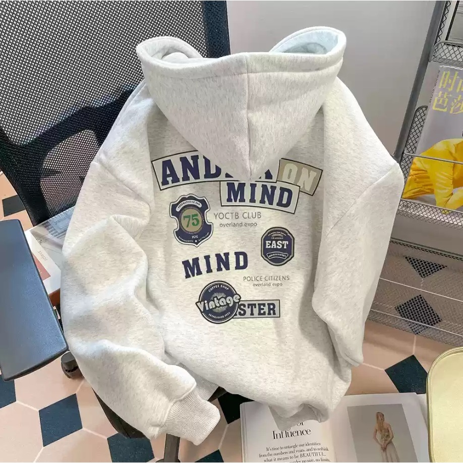 Áo Hoodie Form Rộng In Hình Huy Hiệu Mẫu Mới Nhất 2025(có túi trong ...