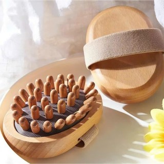Bàn Chải Gỗ Massage Đầu Cổ Vai Gáy Giúp Lưu Thông Khí Huyết Giảm Đau Nhức Toàn Thân Tay Cầm Gỗ Tiện Lợi Chắc Chắn