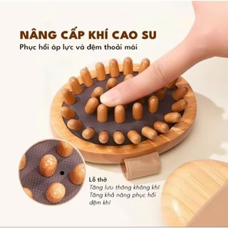 Bàn Chải Gỗ Massage Đầu Cổ Vai Gáy Giúp Lưu Thông Khí Huyết Giảm Đau Nhức Toàn Thân Tay Cầm Gỗ Tiện Lợi Chắc Chắn