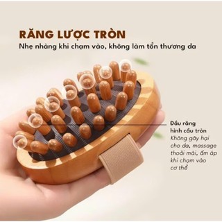Lược Gỗ Massage Đầu Giúp Ngủ Ngon Thư Giãn Giảm Mệt Mỏi Thúc Đẩy Tuần Hoàn Máu Dùng Cho Cả Tóc Ướt Và Khô - Lược Gỗ L1