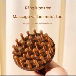 Lược Gỗ Massage Đầu Giúp Ngủ Ngon Thư Giãn Giảm Mệt Mỏi Thúc Đẩy Tuần Hoàn Máu Dùng Cho Cả Tóc Ướt Và Khô - Lược Gỗ L1