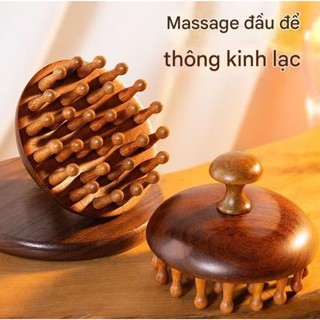 Lược Gỗ Massage Đầu Giúp Ngủ Ngon Thư Giãn Giảm Mệt Mỏi Thúc Đẩy Tuần Hoàn Máu Dùng Cho Cả Tóc Ướt Và Khô - Lược Gỗ L1