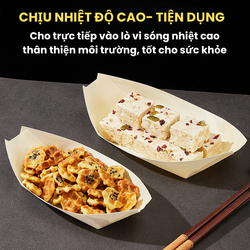 Khay phục vụ thực phẩm, đĩa sushi, đa kích thước sáng tạo, 50 khay đựng đồ ăn dùng một lần hình thuyền