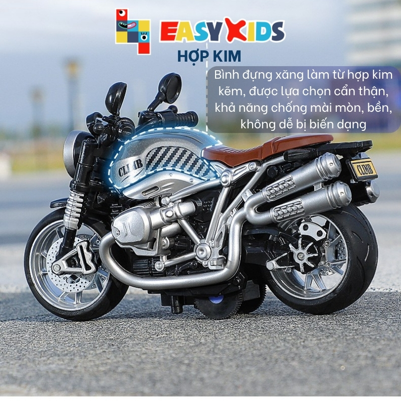 Mô Hình Xe Moto Hợp Kim Có Âm Thanh Ánh Sáng Tỷ Lệ 1:12