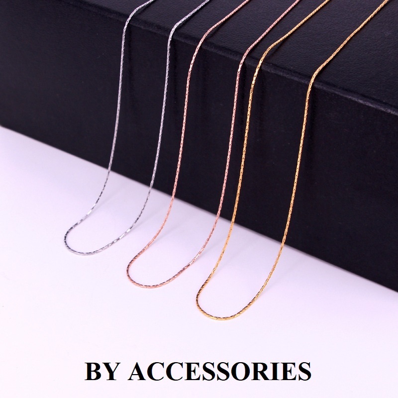 Dây chuyền nữ titan trơn mảnh kiểu móc đoạn nhỏ không gỉ C42 BY ACCESSORIES