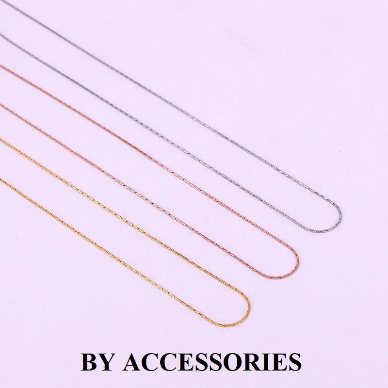 Dây chuyền nữ titan trơn mảnh kiểu móc đoạn nhỏ không gỉ C42 BY ACCESSORIES