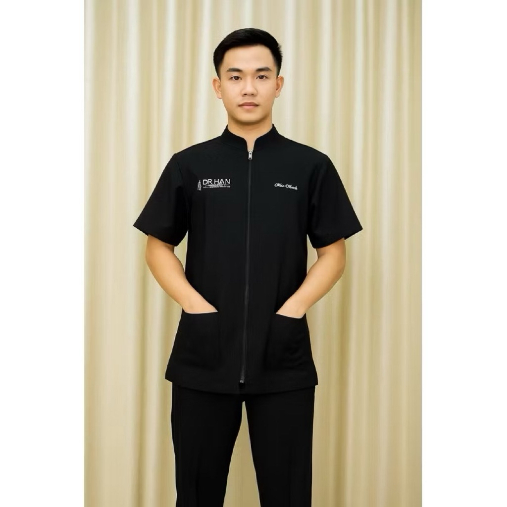 Đồng phục Nam spa,thẩm mỹ viện cao cấp chất liệu cotton lạnh hoặc kaki hàng thiết kế