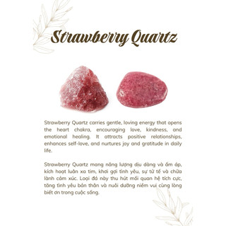 Vòng đá năng lượng Strawberry Quartz - Thạch Anh Dâu Tây tự nhiên