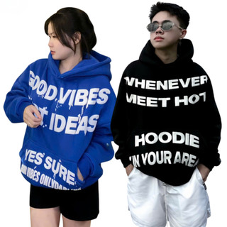 Áo Hoodie Chui Form Rộng Nam Nữ Unisex Local Brand in chữ Nổi GOOD VIBES chống nắng thu đông dài tay - SSL