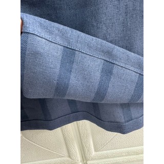 Áo kiểu nữ Linen cổ V tay phồng. JUNE LINEN A40.