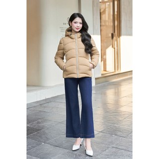 Quần Jean Ống Rộng Nữ LAMER FASHION Dáng Ống Rộng Diễu Chỉ Xanh Đậm Cá Tính Trẻ Trung V64J24Q019