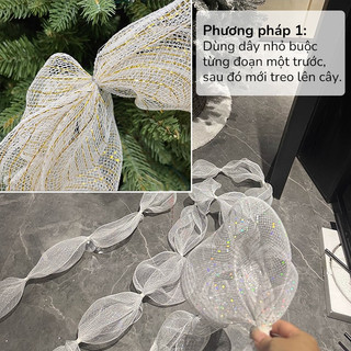 Dây Ruy Băng Trang Trí Noel – Chất Liệu Đẹp Làm Vòng Nguyệt Quế & Phụ Kiện Decor Giáng Sinh Nhà Cửa
