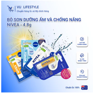 [Hàng Úc] 💄 SON NIVEA DƯỠNG ẨM & CHỐNG NẮNG ĐỦ LOẠI | Hydro Care, Repair & Protect, Ultra Care