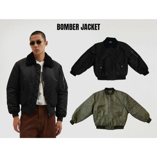 Áo Khoác Bomber Chần Phao Vải Dù Pilot Cổ Lông Tháo Rời Form Boxy Chất Liệu Bền Bỉ Thiết Kế Thời Trang Hiện Đại