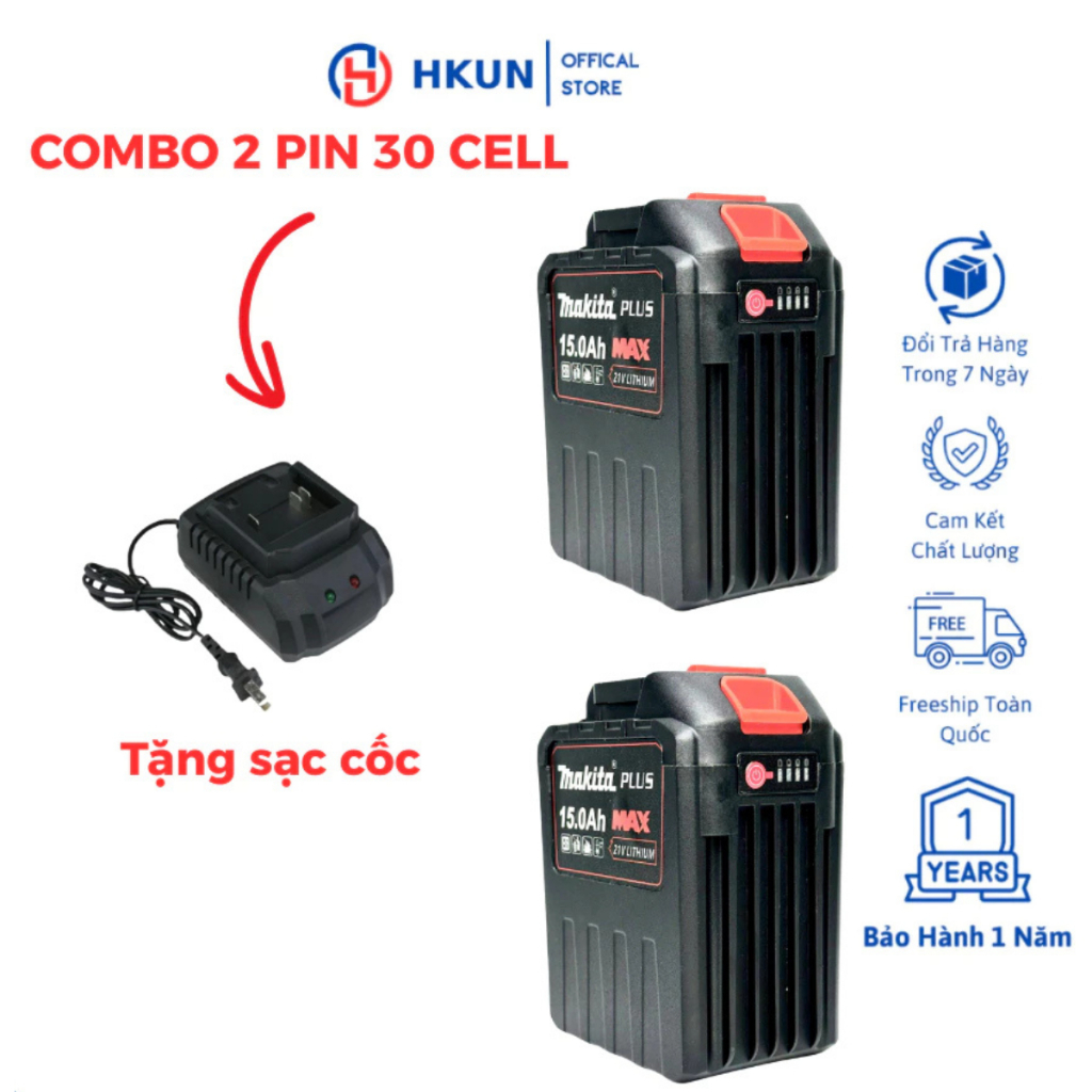 [COMBO 2 PIN 30 CELL TẶNG SẠC] - Pin 30Cell  DHPRO 8 Mosfet Có Đèn Báo Dung Lượng Pin, Chân Pin Phổ Thông m21-4cm