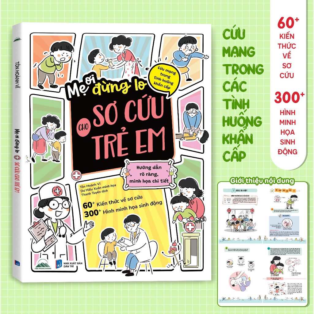 Sách - Mẹ Ơi Đừng Lo Sơ Cứu Cho Trẻ Em - Tôn Hoành Vĩ - NXB Dân Trí