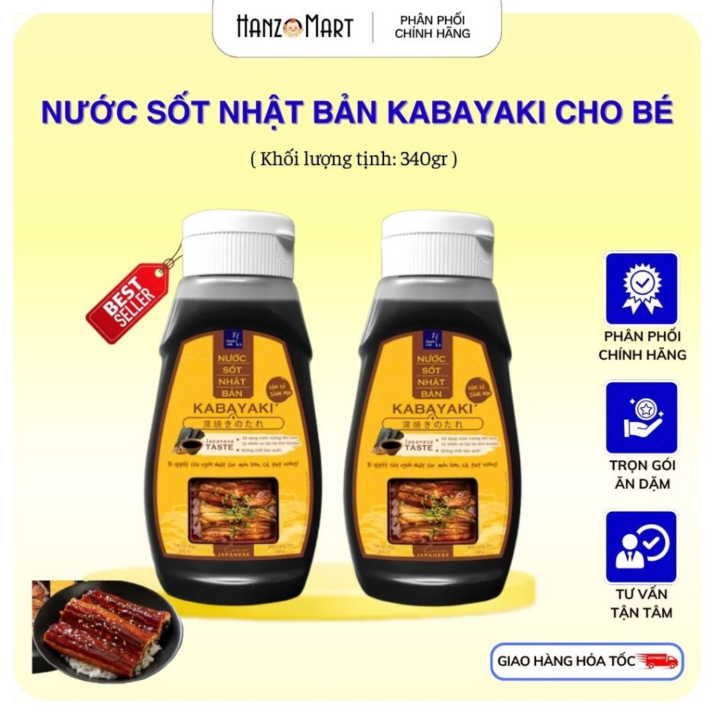 Sốt Kabayaki vị lươn nướng Nhật Bản truyền thông dùng cho gia đình và bé Trên 1 tuổi Hữu cơ Hữu 340g cơ