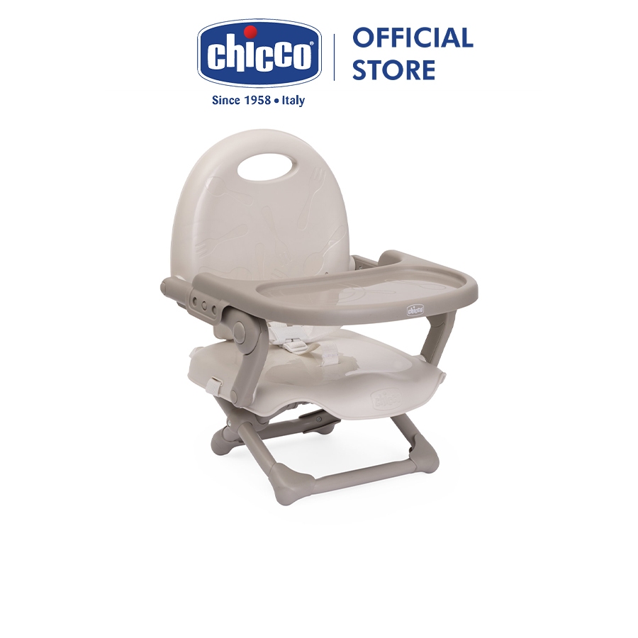 Ghế ăn dặm gấp gọn Chicco Pocket Snack Đỏ cam/Xanh bạc hà/Be sữa