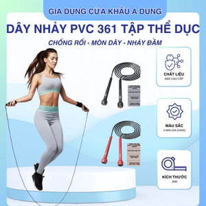 Dây Nhảy PVC 361 Chất Lượng Cao Giúp tập luyện tăng Cường Sức Khoẻ +( Tặng Kèm 1 tui đựng dây và đôi tất )