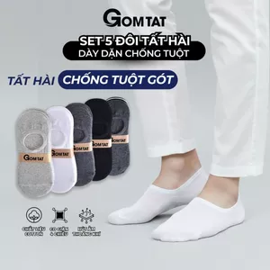 Combo 5 đôi tất lười nam chống tuột gót GOMTAT chất cotton thoáng mát cho mùa hè - MIA-180423-CB5