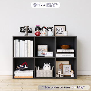 Tủ Kệ Sách Gỗ Tổ Ong  Đa Năng FB04 FIVO 6-8 Ô, Có Tấm Lưng Chắc Chắn, Vừa Decor Vừa Đựng Sách, Dễ Dàng Lắp Ráp