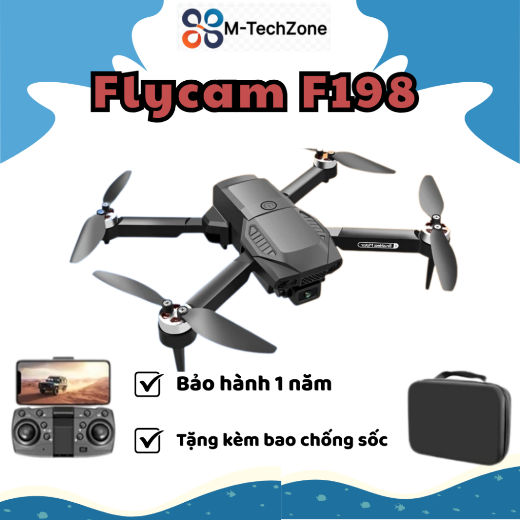 Máy Bay Flycam F198,Drone 2 camera HD trang bị,ĐÔNG CƠ KHÔNG CHỔI THAN,Vị trí được giữ nguyên