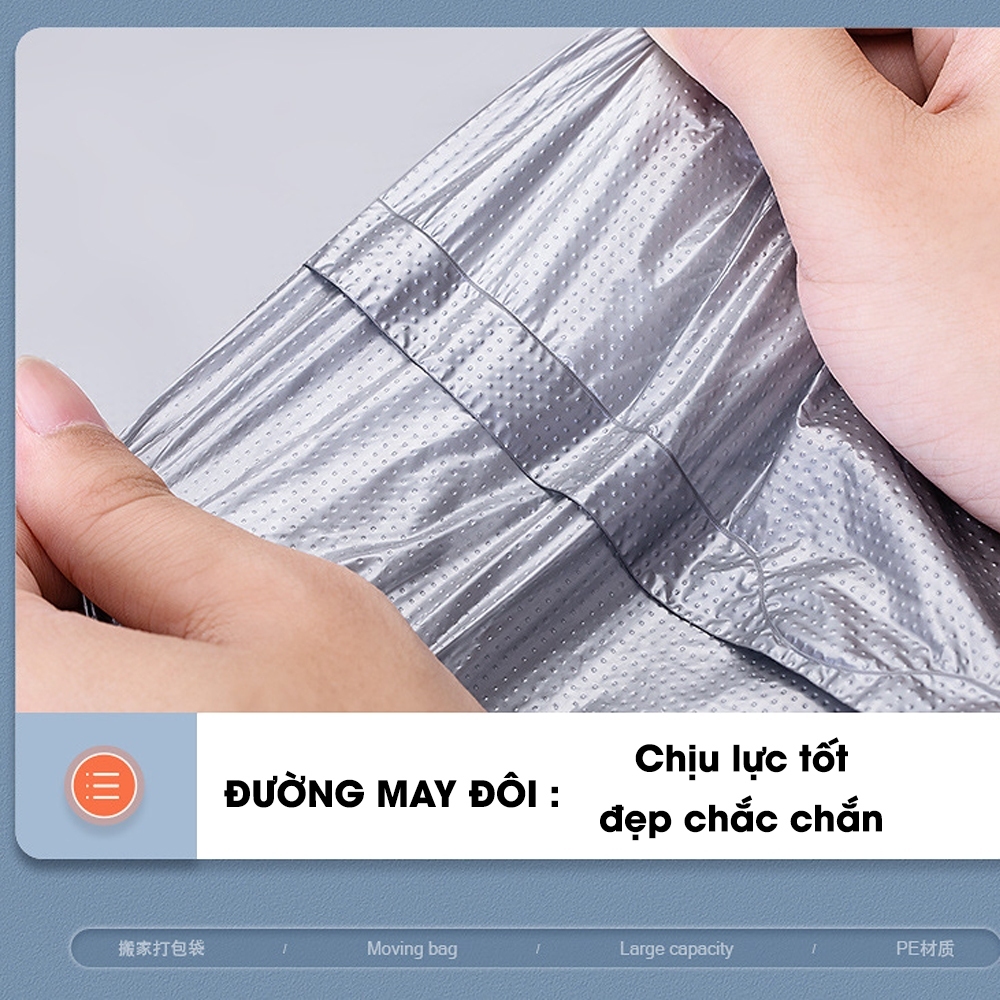 Túi Nilon 2 Quai Siêu Dai & Dày (Combo 10 Cái) - Bóng Bền, Chịu Lực Tốt - Cho Chuyển Nhà, Gói Hàng & Lưu Trữ