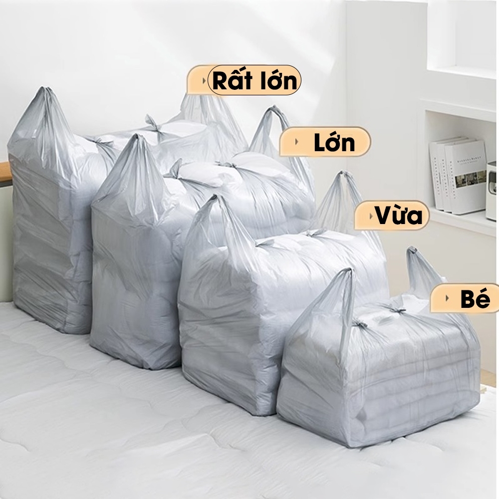 Túi Nilon 2 Quai Siêu Dai & Dày (Combo 10 Cái) - Bóng Bền, Chịu Lực Tốt - Cho Chuyển Nhà, Gói Hàng & Lưu Trữ