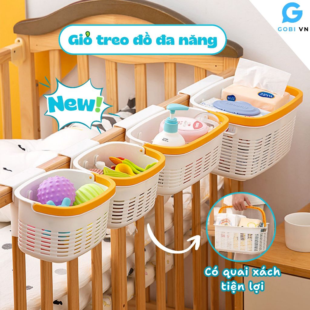 Giỏ Treo Thành Giường Đa Năng Có Quai Xách, Giỏ Đựng Đồ Cho Bé Đầy Đủ ...