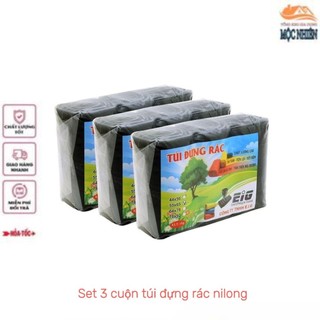 Combo 3 [Loại dày - 1kg/bịch] Bịch 3 cuộn túi đựng rác chất liệu nilon tự phân huỷ sinh học - tiện dụng, tiết kiệm